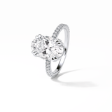 Oval Hidden Halo & Pave Lab Grown Diamond Engagement Ring