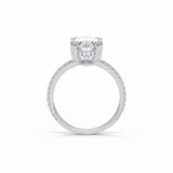 Oval Hidden Halo & Pave Lab Grown Diamond Engagement Ring