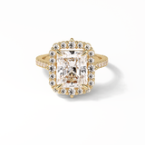 Radiant Halo & Pave Lab Grown Diamond Engagement Ring