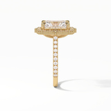 Radiant Halo & Pave Lab Grown Diamond Engagement Ring