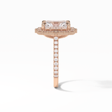 Radiant Halo & Pave Lab Grown Diamond Engagement Ring