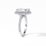 Radiant Halo & Pave Lab Grown Diamond Engagement Ring