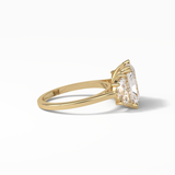 Radiant Three Stone Lab Grown Diamond Engagement Ring