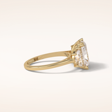 3.24 CT Radiant Shaped Three Stones Moissanite Engagement Ring