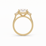 Radiant Three Stone Lab Grown Diamond Engagement Ring