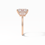 Radiant Three Stone Lab Grown Diamond Engagement Ring