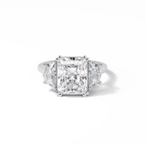 Radiant Three Stone Lab Grown Diamond Engagement Ring