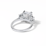 Radiant Three Stone Lab Grown Diamond Engagement Ring