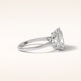 3.24 CT Radiant Shaped Three Stones Moissanite Engagement Ring