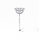 Radiant Three Stone Lab Grown Diamond Engagement Ring