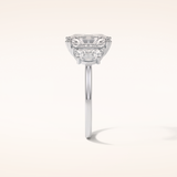 3.24 CT Radiant Shaped Three Stones Moissanite Engagement Ring