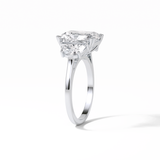 Radiant Three Stone Lab Grown Diamond Engagement Ring