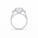 Radiant Three Stone Lab Grown Diamond Engagement Ring