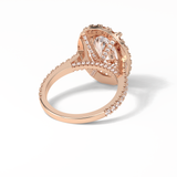 Oval Halo & Pave Lab Grown Diamond Engagement Ring