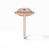 Oval Halo & Pave Lab Grown Diamond Engagement Ring