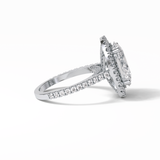 Oval Halo & Pave Lab Grown Diamond Engagement Ring