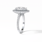 Oval Halo & Pave Lab Grown Diamond Engagement Ring
