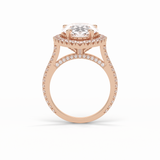 Pear Halo & Pave Lab Grown Diamond Engagement Ring