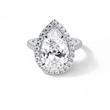 Pear Halo & Pave Lab Grown Diamond Engagement Ring