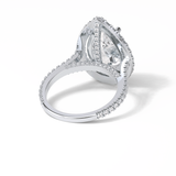 Pear Halo & Pave Lab Grown Diamond Engagement Ring