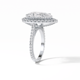 Pear Halo & Pave Lab Grown Diamond Engagement Ring