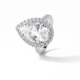 Pear Halo & Pave Lab Grown Diamond Engagement Ring