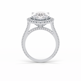 Pear Halo & Pave Lab Grown Diamond Engagement Ring