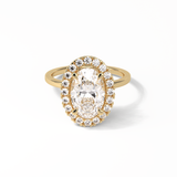 Oval Halo Lab Grown Diamond Engagement Ring
