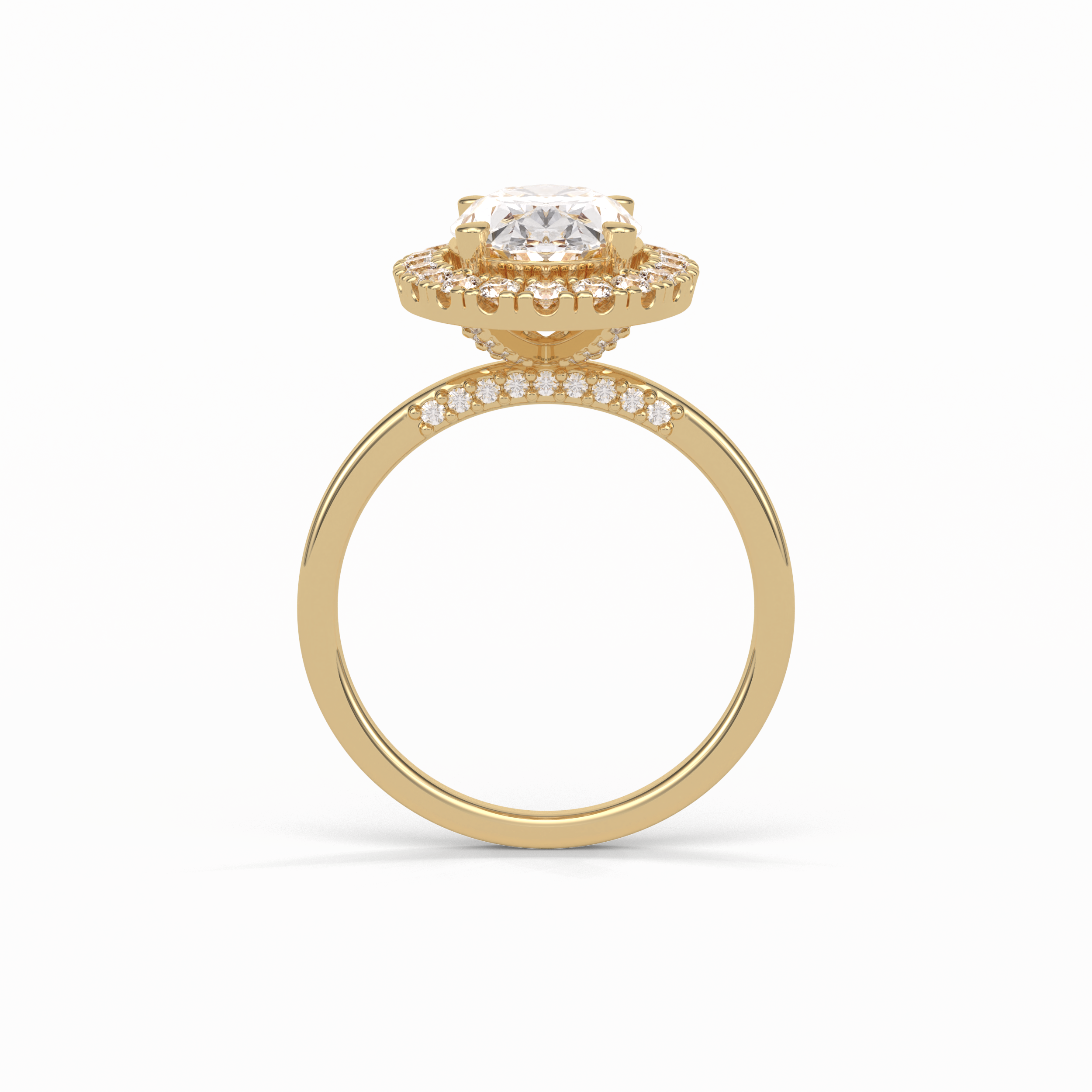 Oval Halo Lab Grown Diamond Engagement Ring