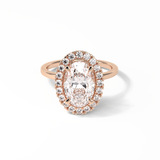 Oval Halo Lab Grown Diamond Engagement Ring