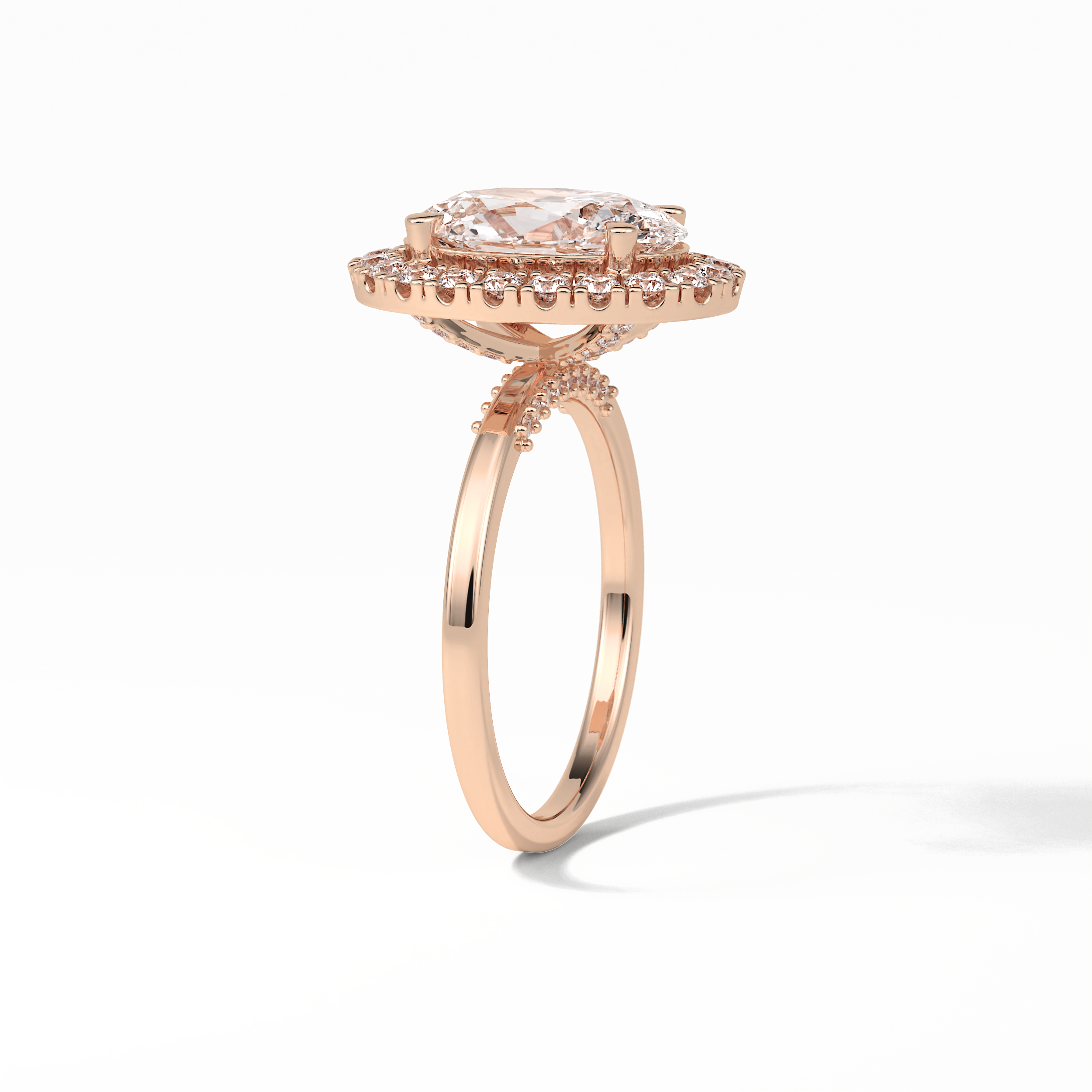 Oval Halo Lab Grown Diamond Engagement Ring