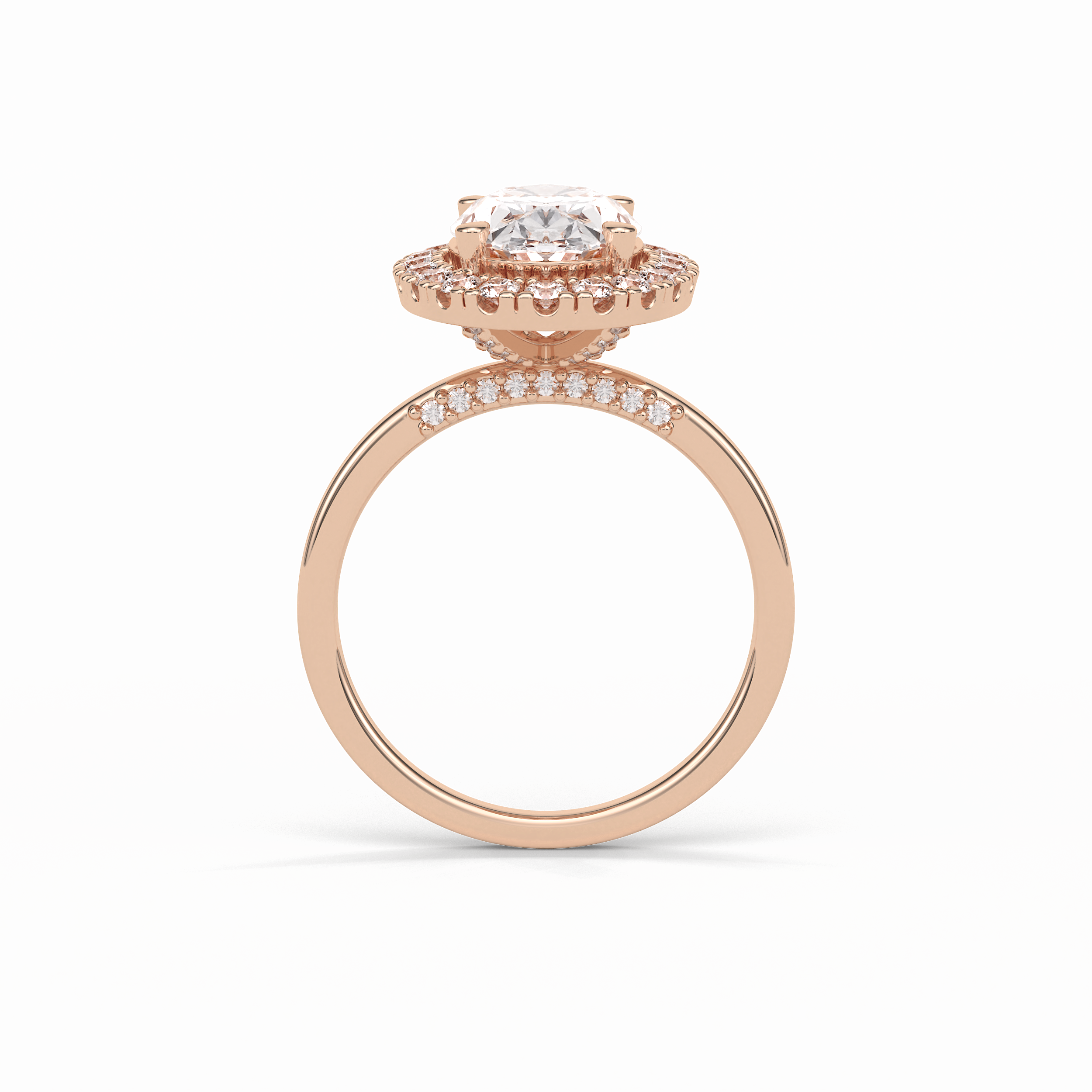 Oval Halo Lab Grown Diamond Engagement Ring