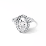 Oval Halo Lab Grown Diamond Engagement Ring