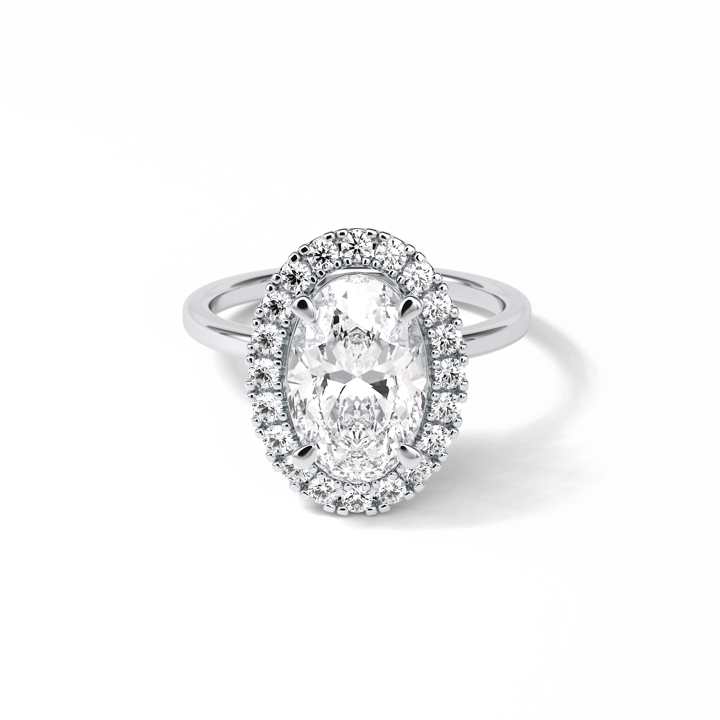 Oval Halo Lab Grown Diamond Engagement Ring