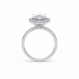 Oval Halo Lab Grown Diamond Engagement Ring