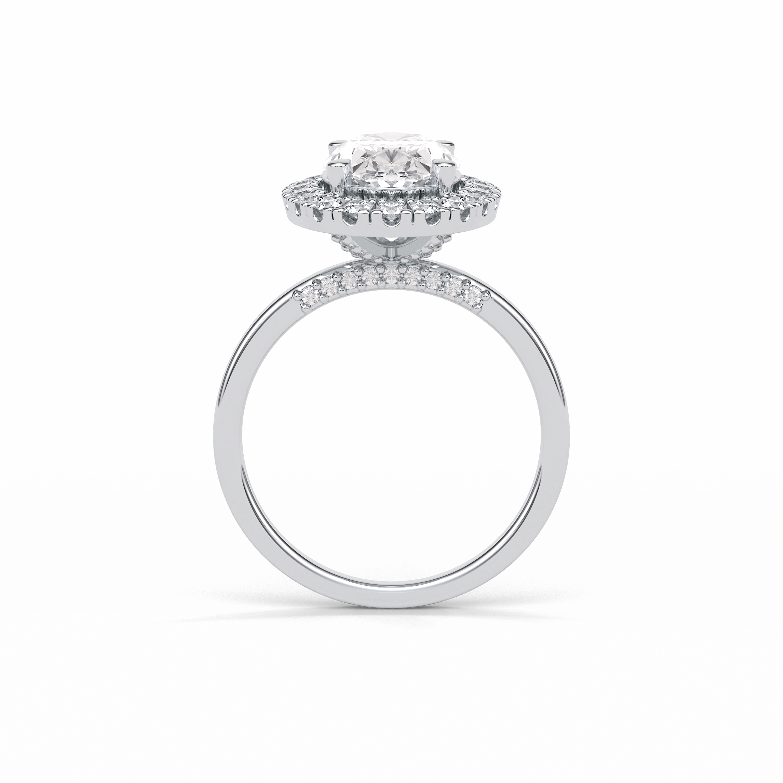 Oval Halo Lab Grown Diamond Engagement Ring