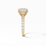 Round Hidden Halo & Pave Lab Grown Diamond Engagement Ring