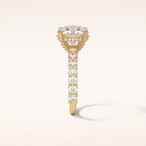 2.75 CT Round Shaped Pave Moissanite Engagement Ring