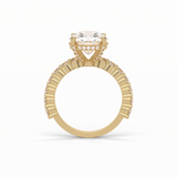 Round Hidden Halo & Pave Lab Grown Diamond Engagement Ring