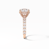Round Hidden Halo & Pave Lab Grown Diamond Engagement Ring