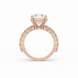 Round Hidden Halo & Pave Lab Grown Diamond Engagement Ring