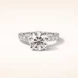 2.75 CT Round Shaped Pave Moissanite Engagement Ring