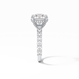 Round Hidden Halo & Pave Lab Grown Diamond Engagement Ring