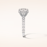 2.75 CT Round Shaped Pave Moissanite Engagement Ring