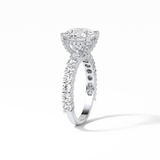 Round Hidden Halo & Pave Lab Grown Diamond Engagement Ring