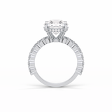 Round Hidden Halo & Pave Lab Grown Diamond Engagement Ring
