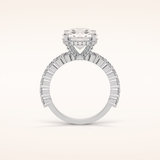 2.75 CT Round Shaped Pave Moissanite Engagement Ring