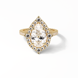 Pear Halo & Pave Lab Grown Diamond Engagement Ring