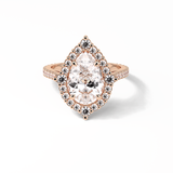 Pear Halo & Pave Lab Grown Diamond Engagement Ring