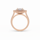Pear Halo & Pave Lab Grown Diamond Engagement Ring